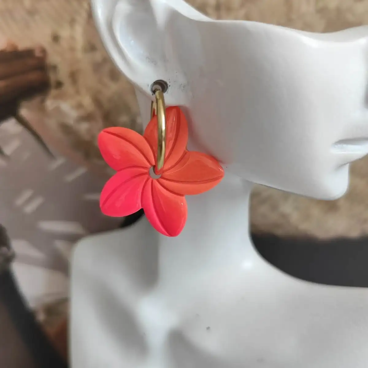 Créoles fleur de tiaré