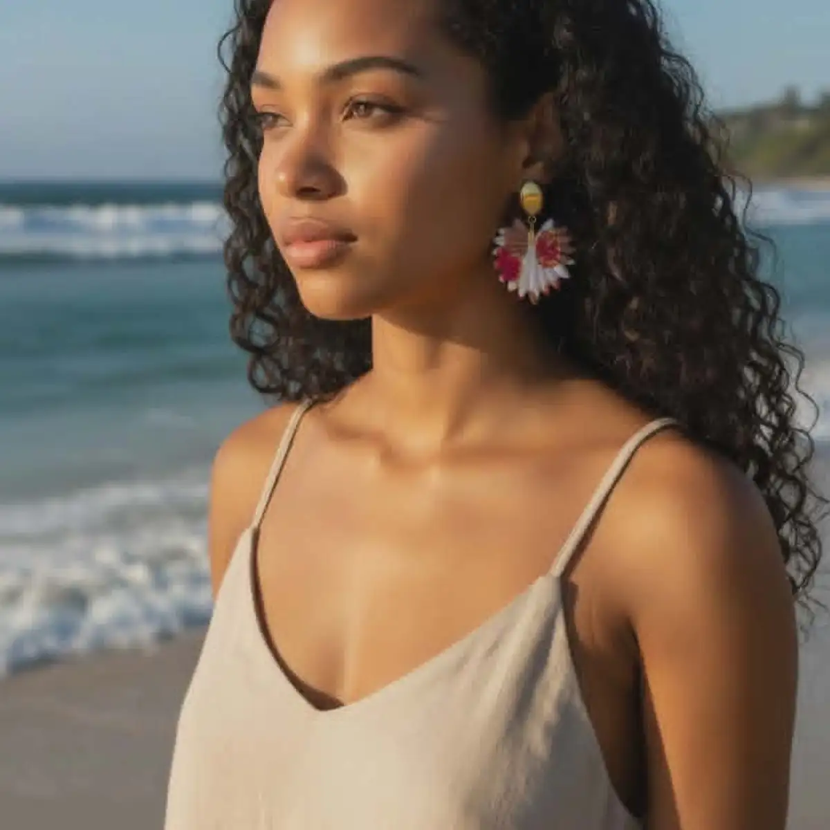 Boucles d'oreilles éventail