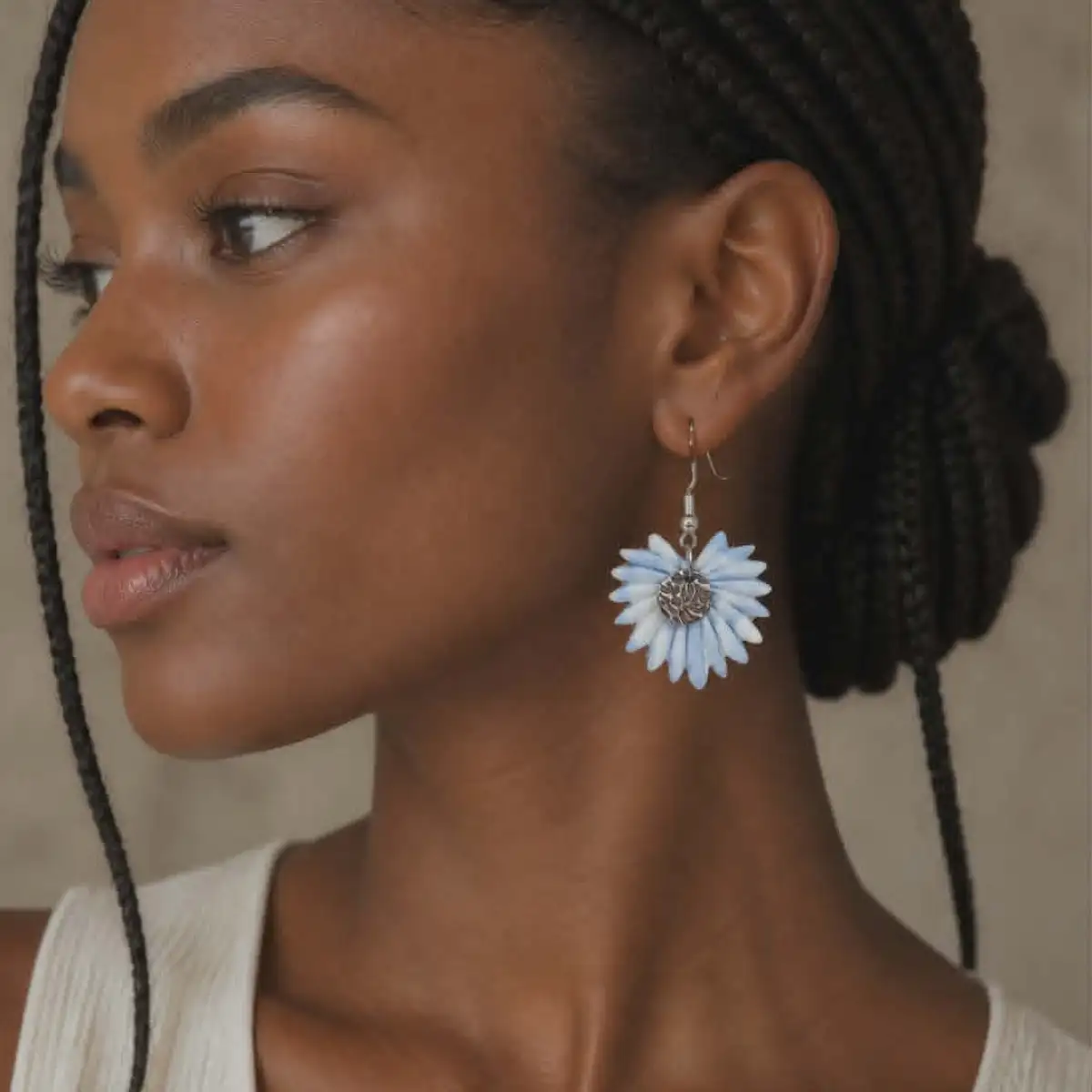 Boucles d'oreilles éventail