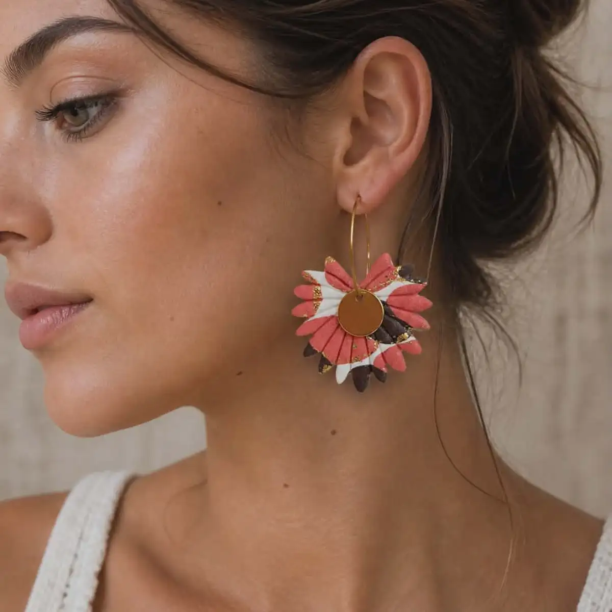 Boucles d'oreilles éventail