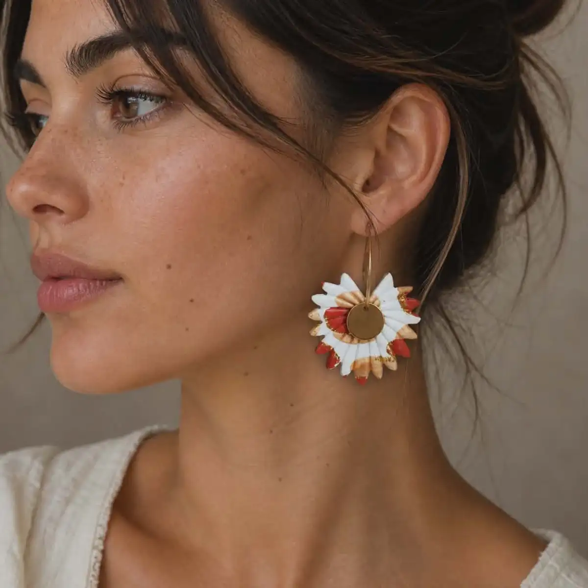 Boucles d'oreilles éventail