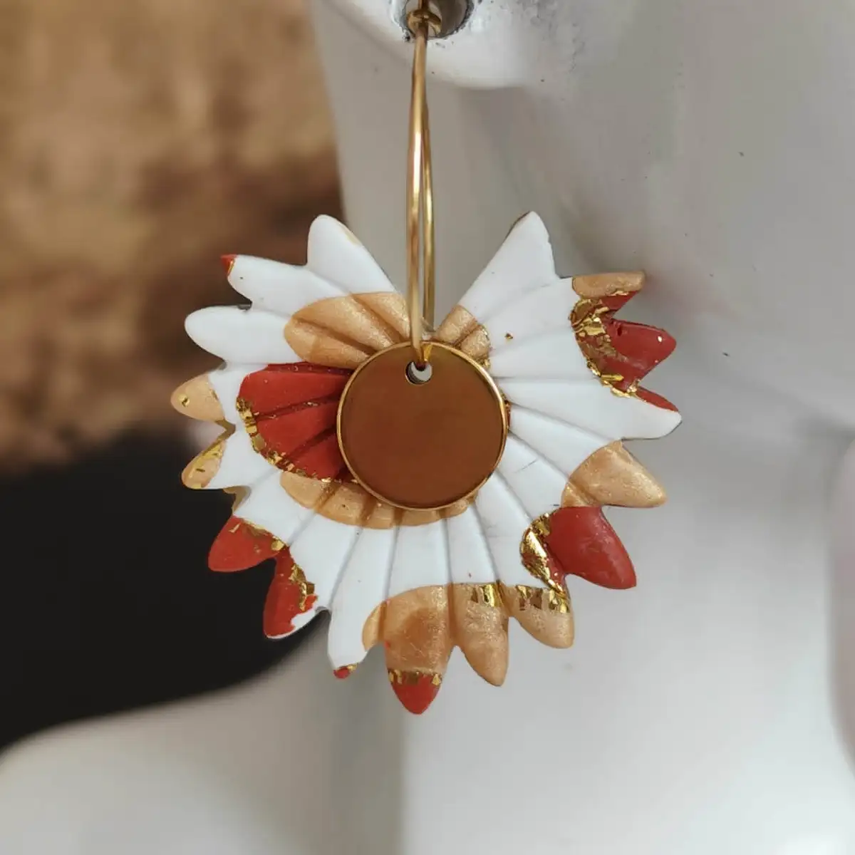 Boucles d'oreilles éventail