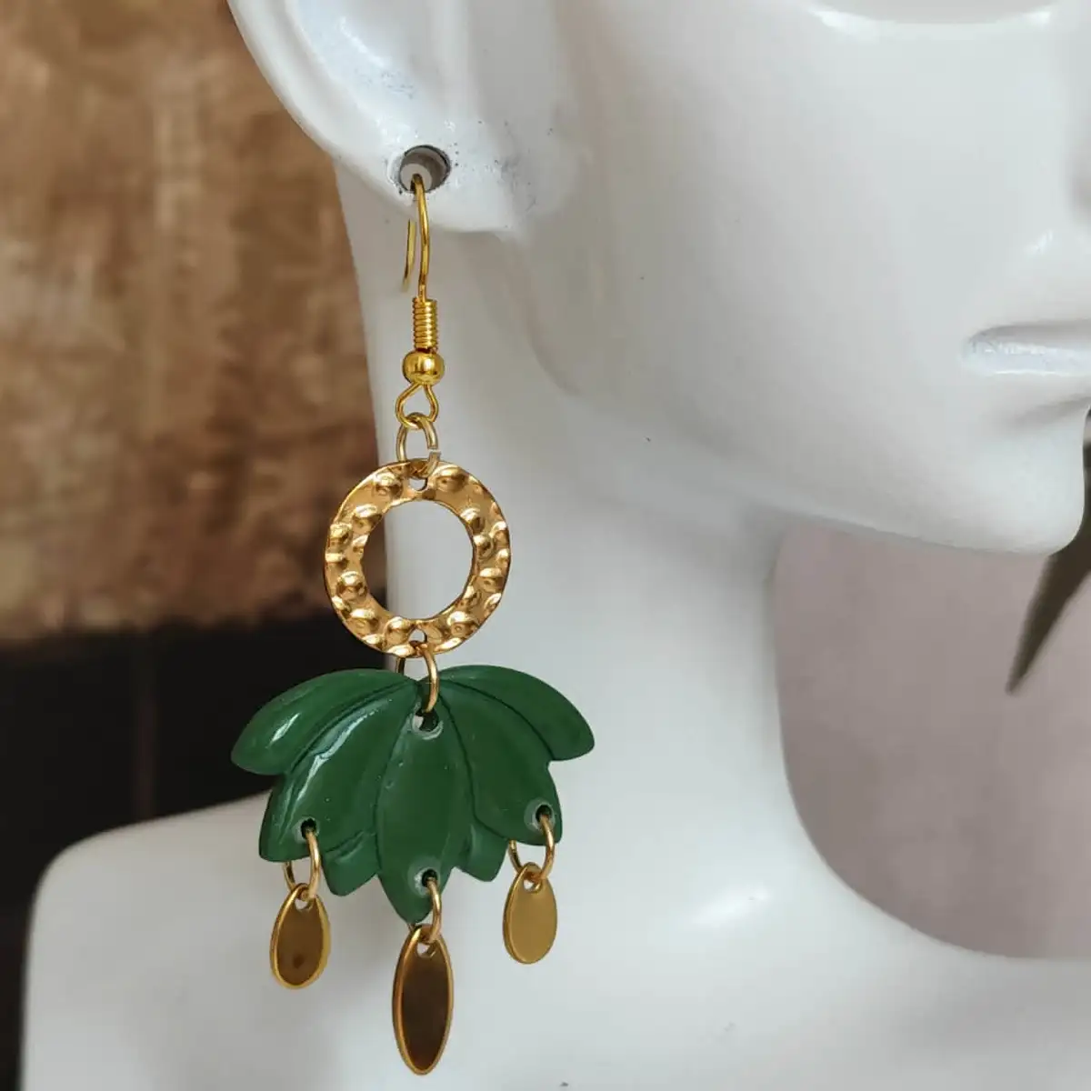 Boucles d'oreilles pluie dorée