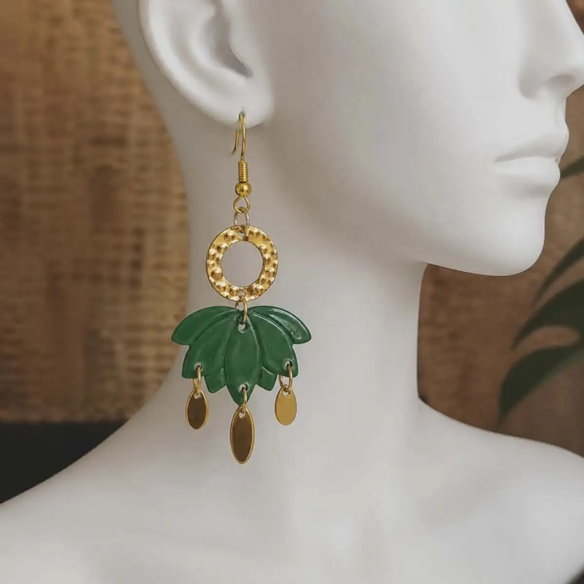 Boucles d'oreilles pluie dorée