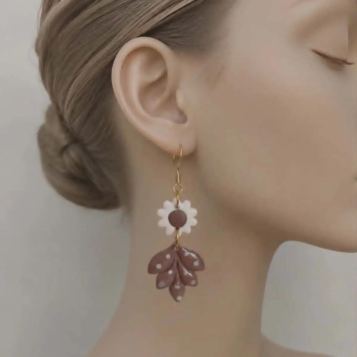 Boucles d'oreilles feuille d'automne