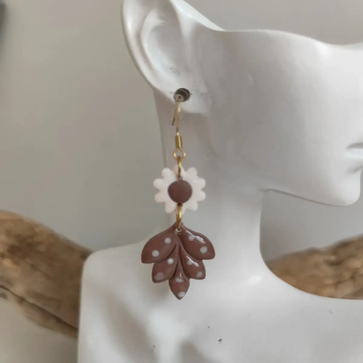 Boucles d'oreilles feuille d'automne