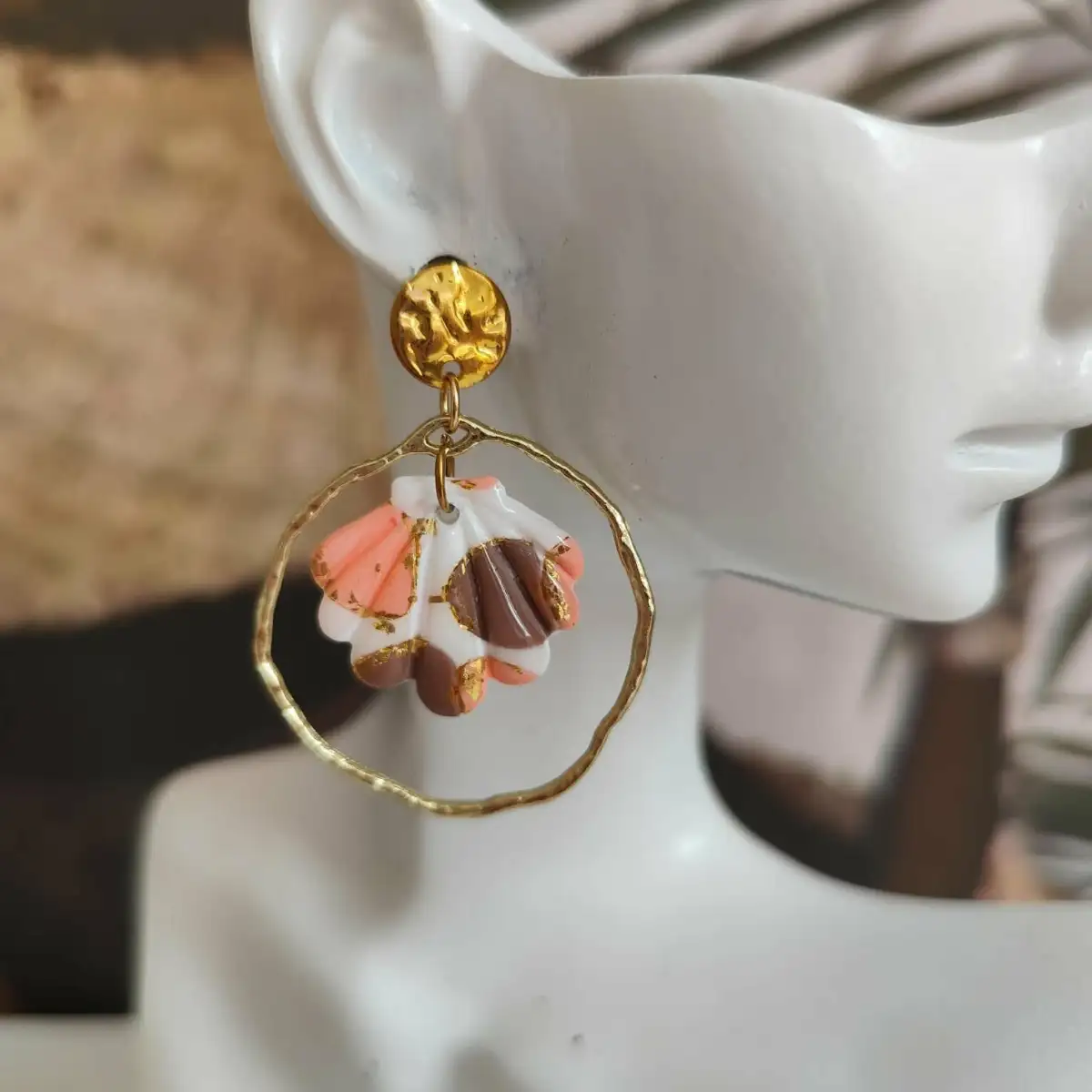 Boucles d'oreilles coquillage