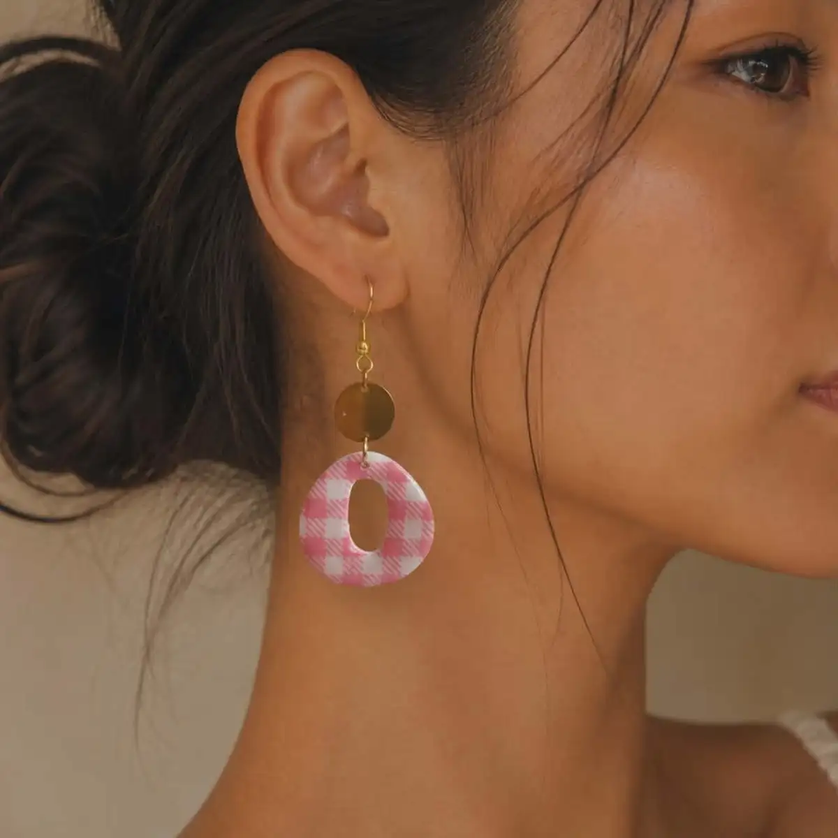Boucles d'oreilles vichy