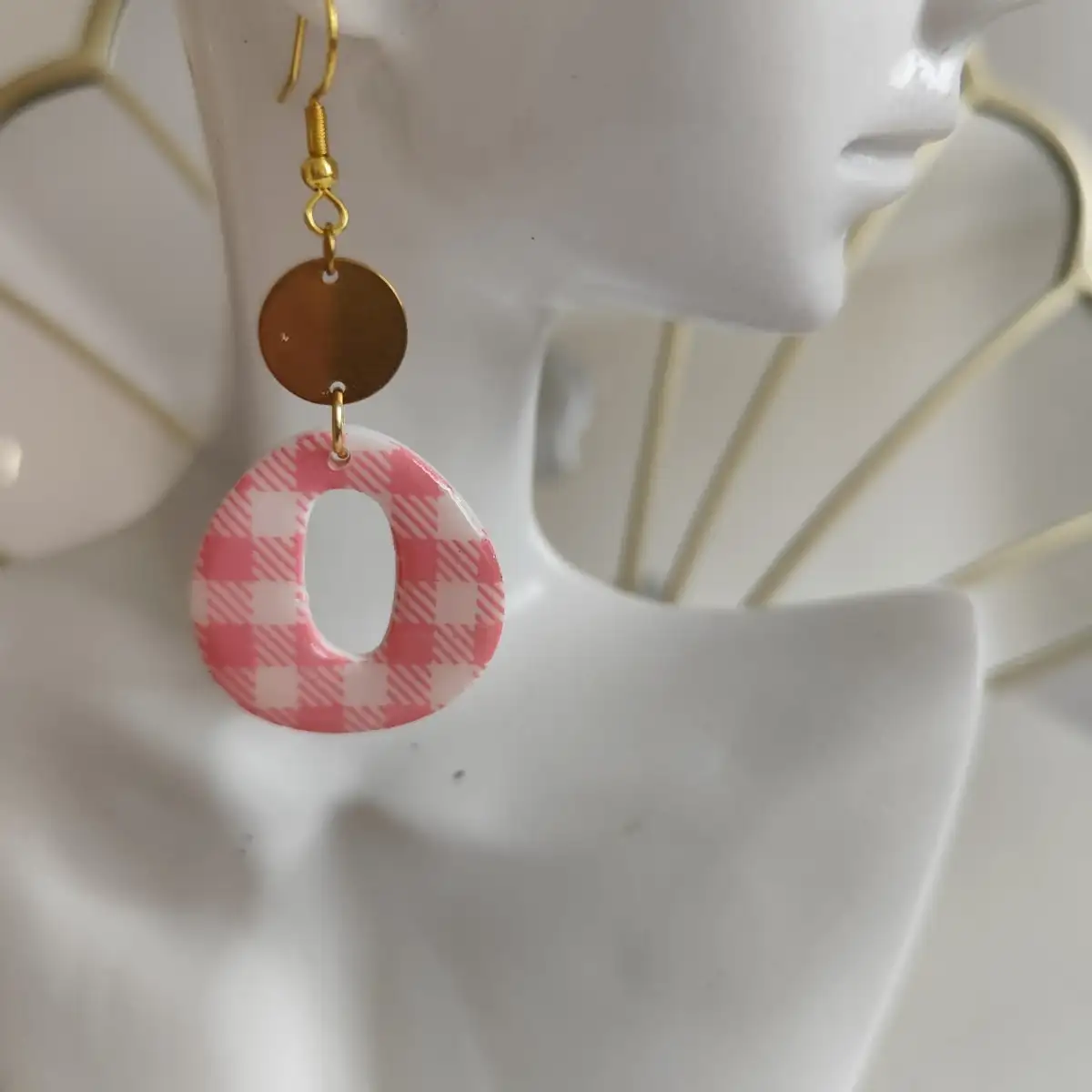Boucles d'oreilles vichy