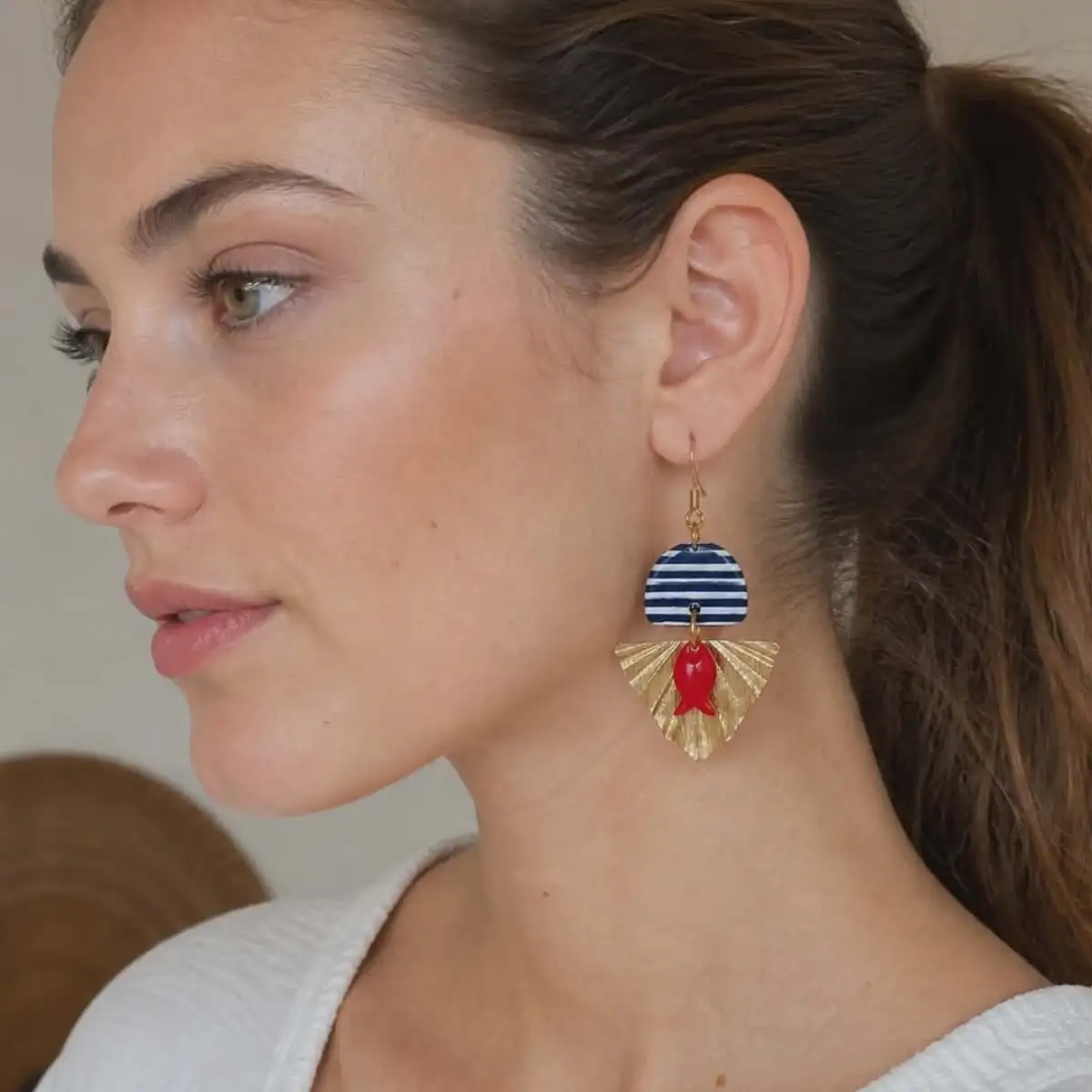Boucles d'oreilles marinières