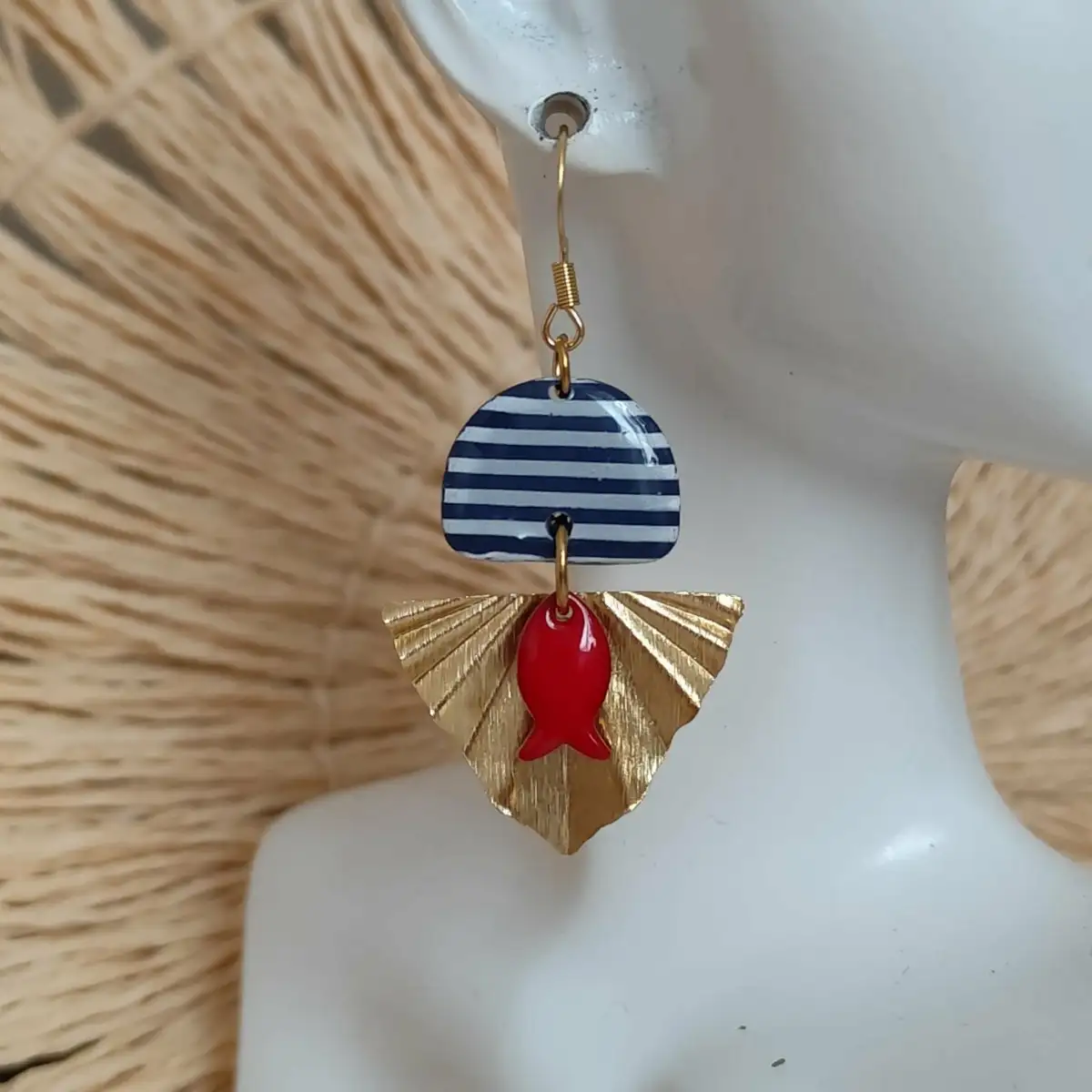 Boucles d'oreilles marinières