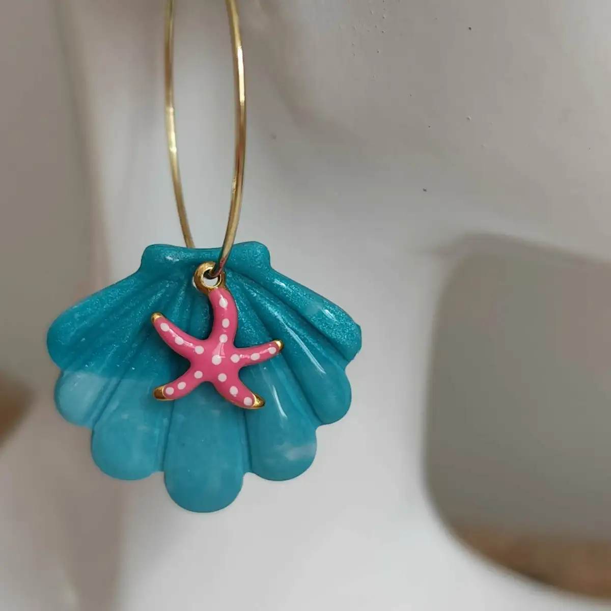 Boucles d'oreilles coquillage étoile de mer