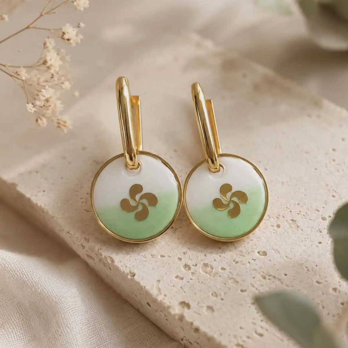 Boucles d'oreilles Croix basque