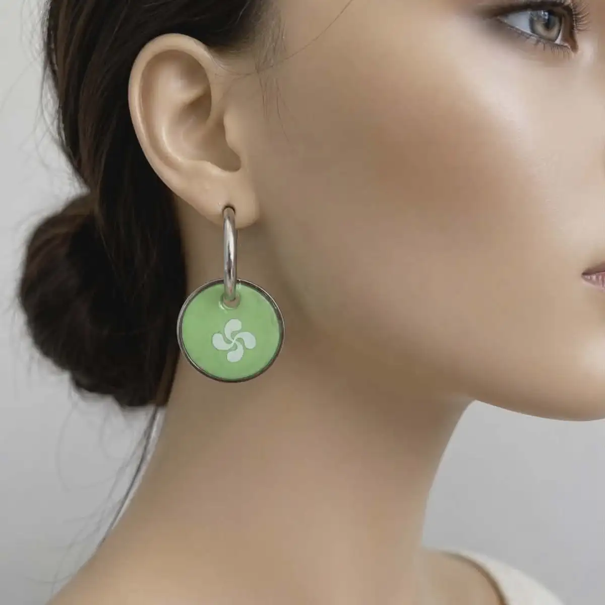 Boucles d'oreilles croix basque
