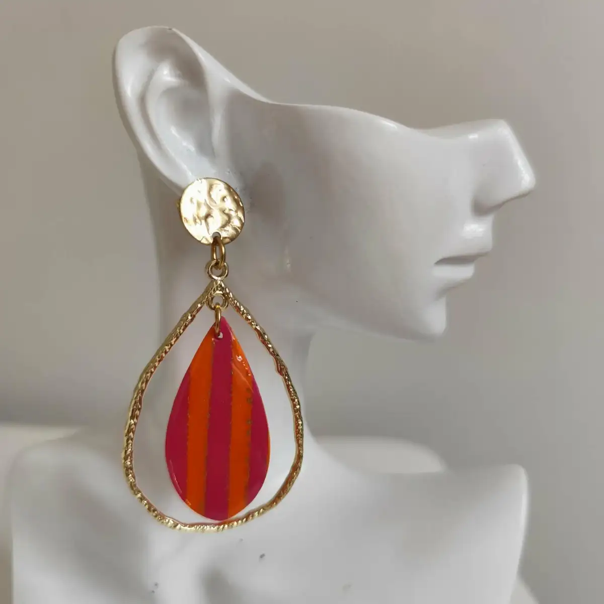Boucles d'oreilles rayées