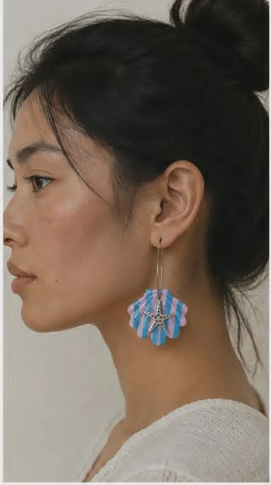 Boucles d'oreilles coquillage