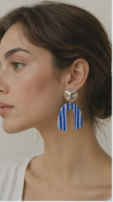 Boucles d'oreilles forme arc en ciel
