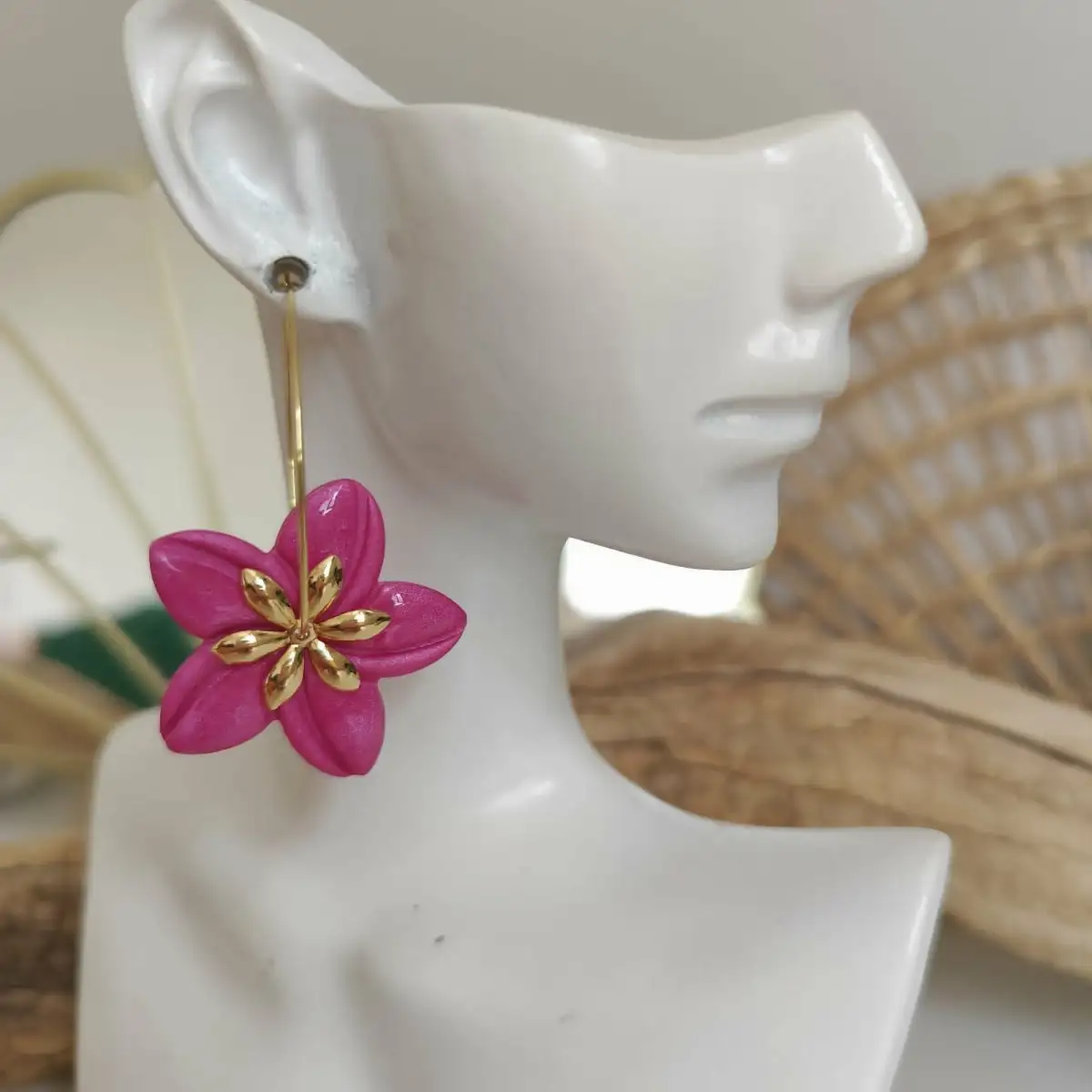 Créoles fleur de tiaré