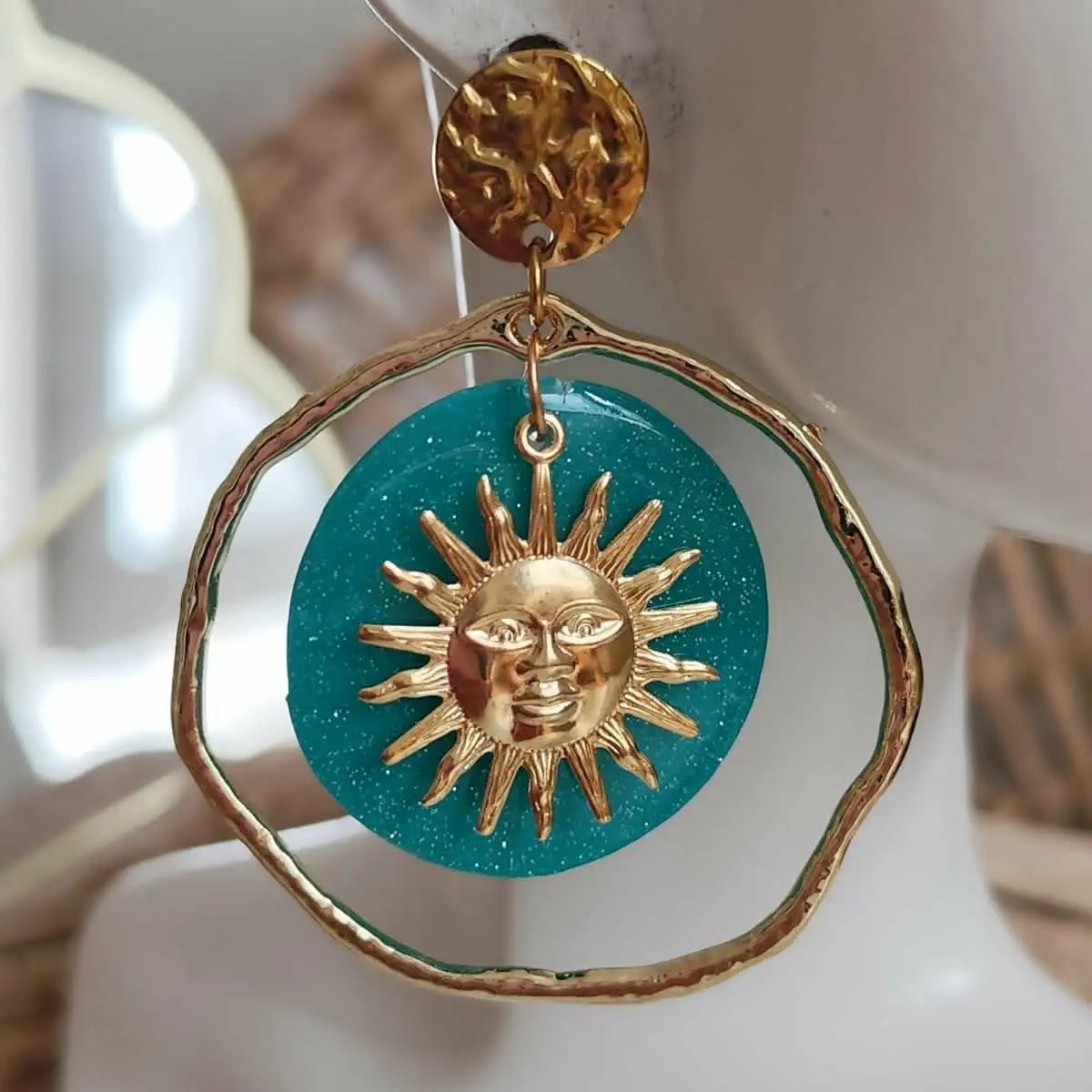 Boucles d'oreilles soleil