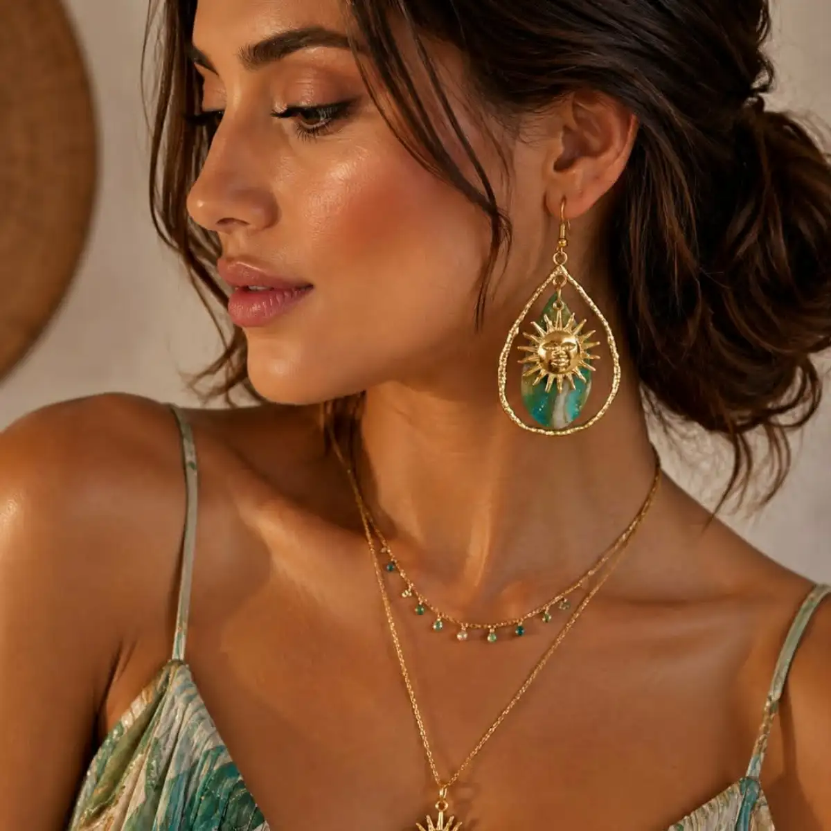 Boucles d'oreilles soleil