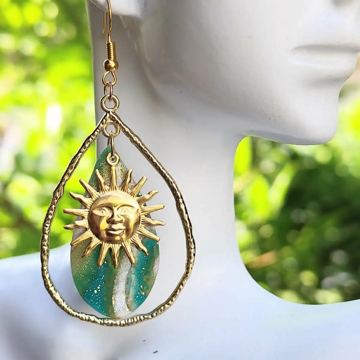 Boucles d'oreilles soleil